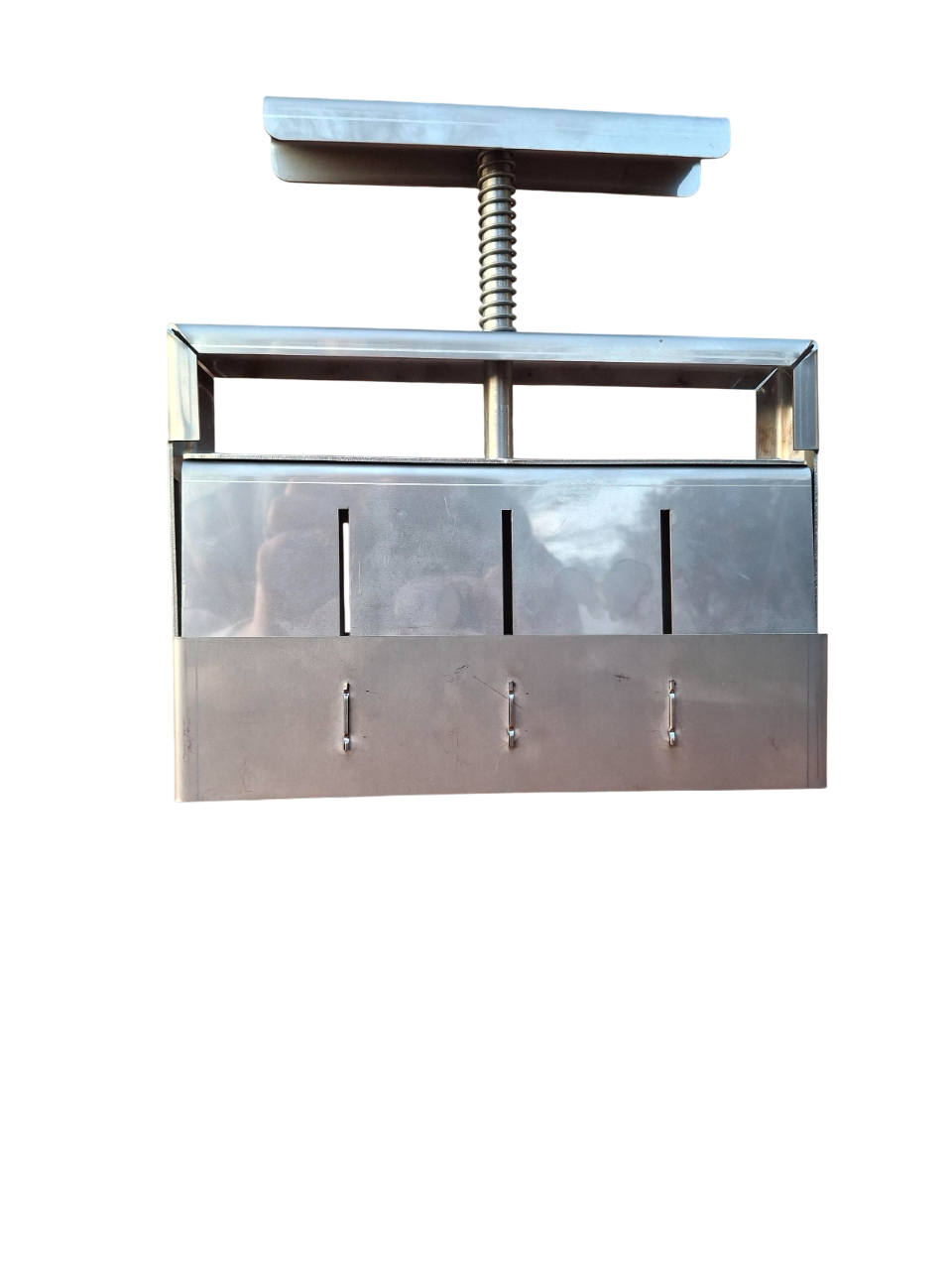 Intérieur presse-mottes inox 4x50 DUMTIS avec 4 compartiments et éjecteurs